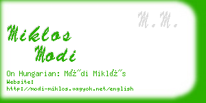 miklos modi business card